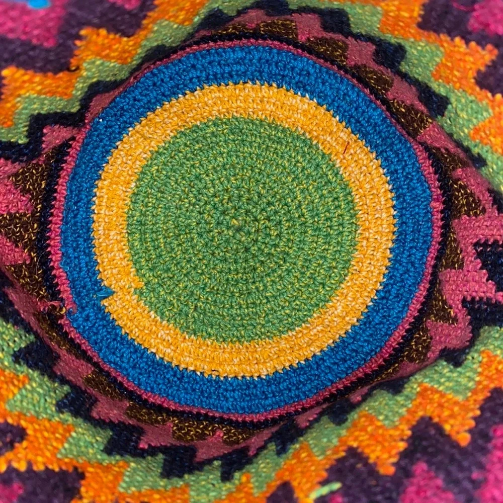 Hand Crochet Muli-colored Woven Hobo Bag